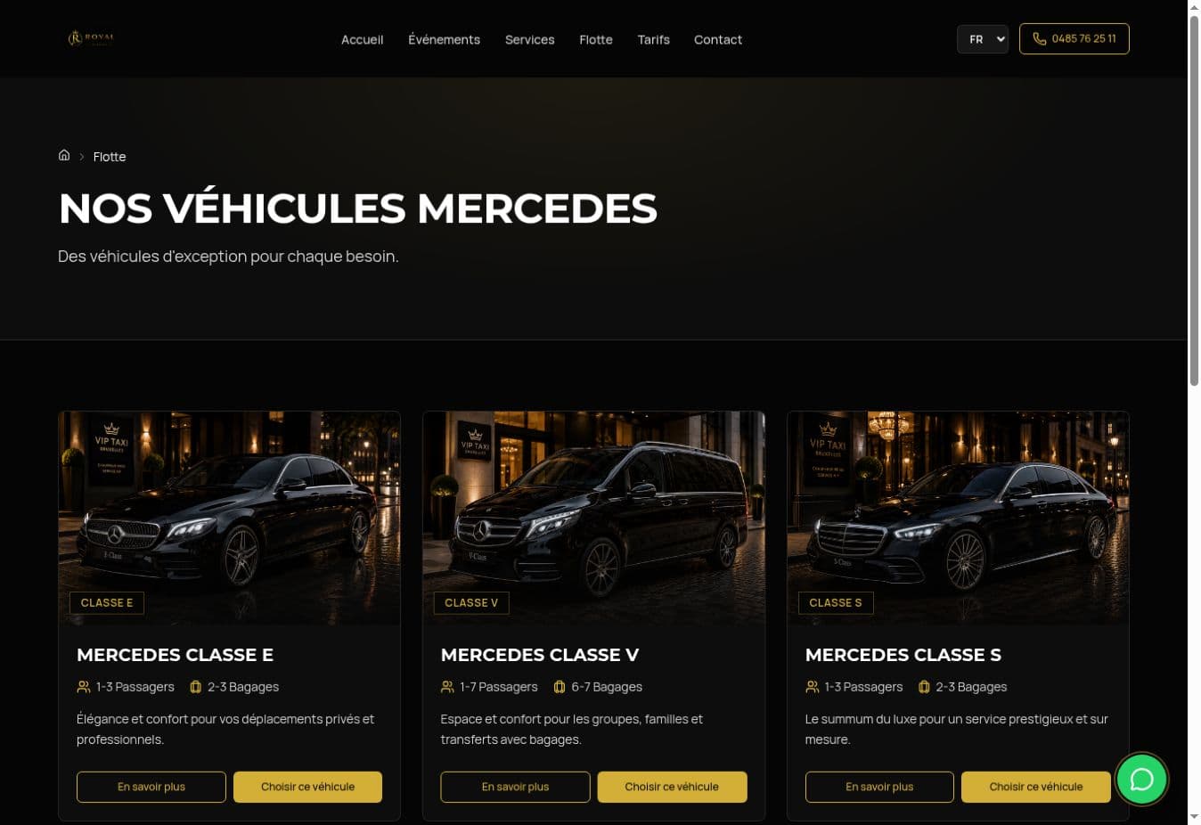 Présentation de la flotte Royal Limousine