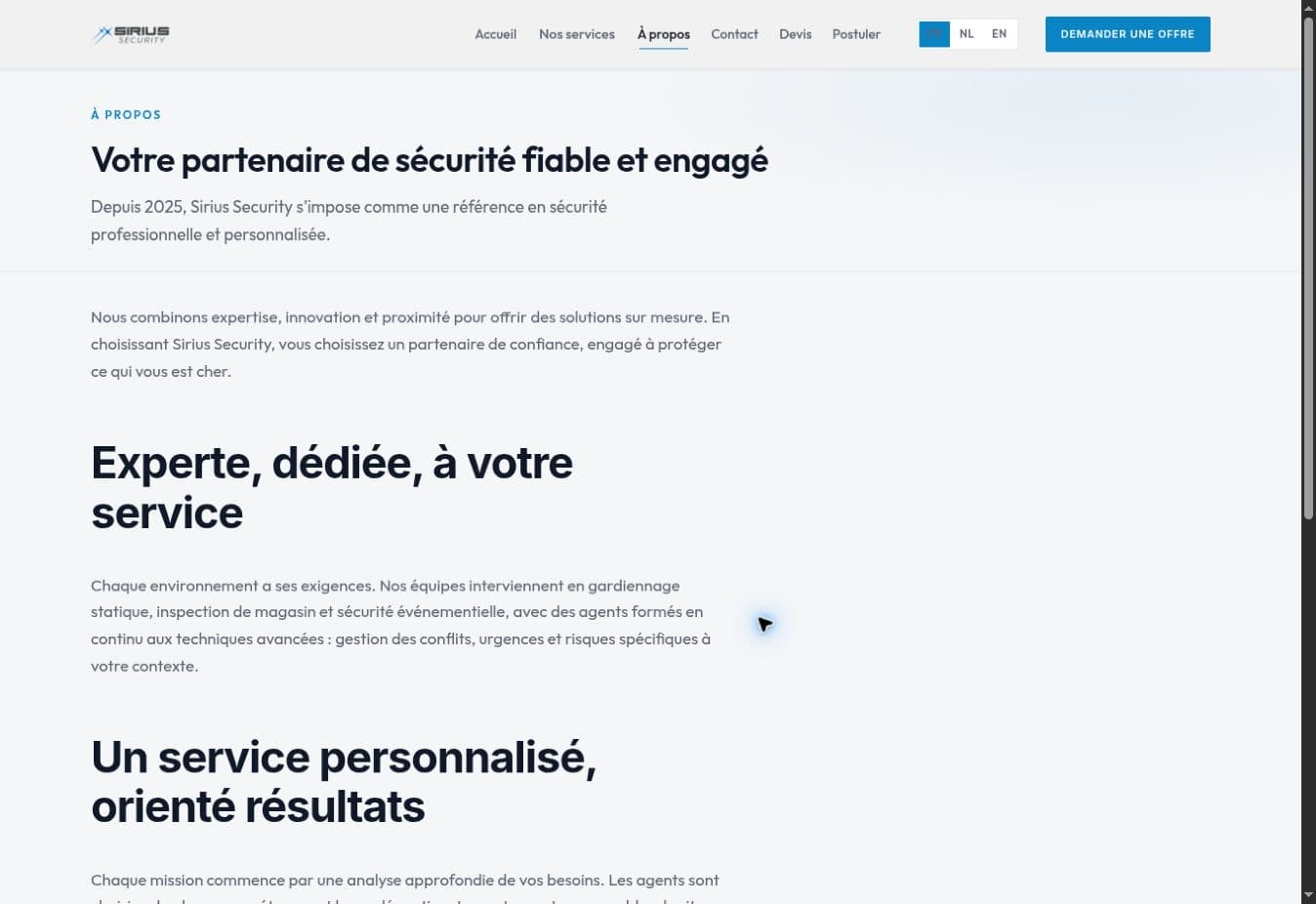 Sirius Security about page