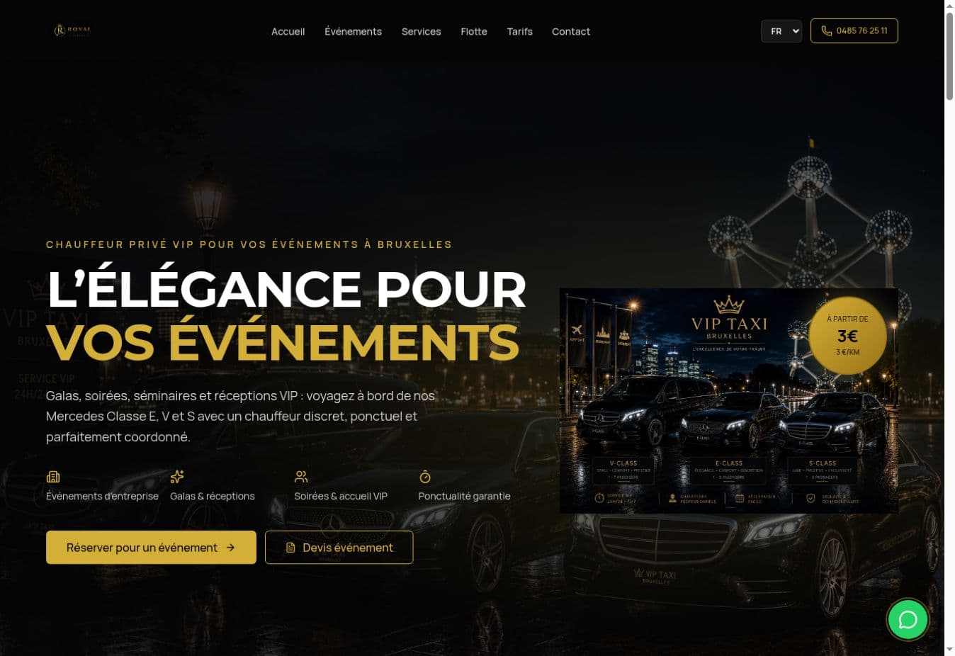 Page d’accueil Royal Limousine Service