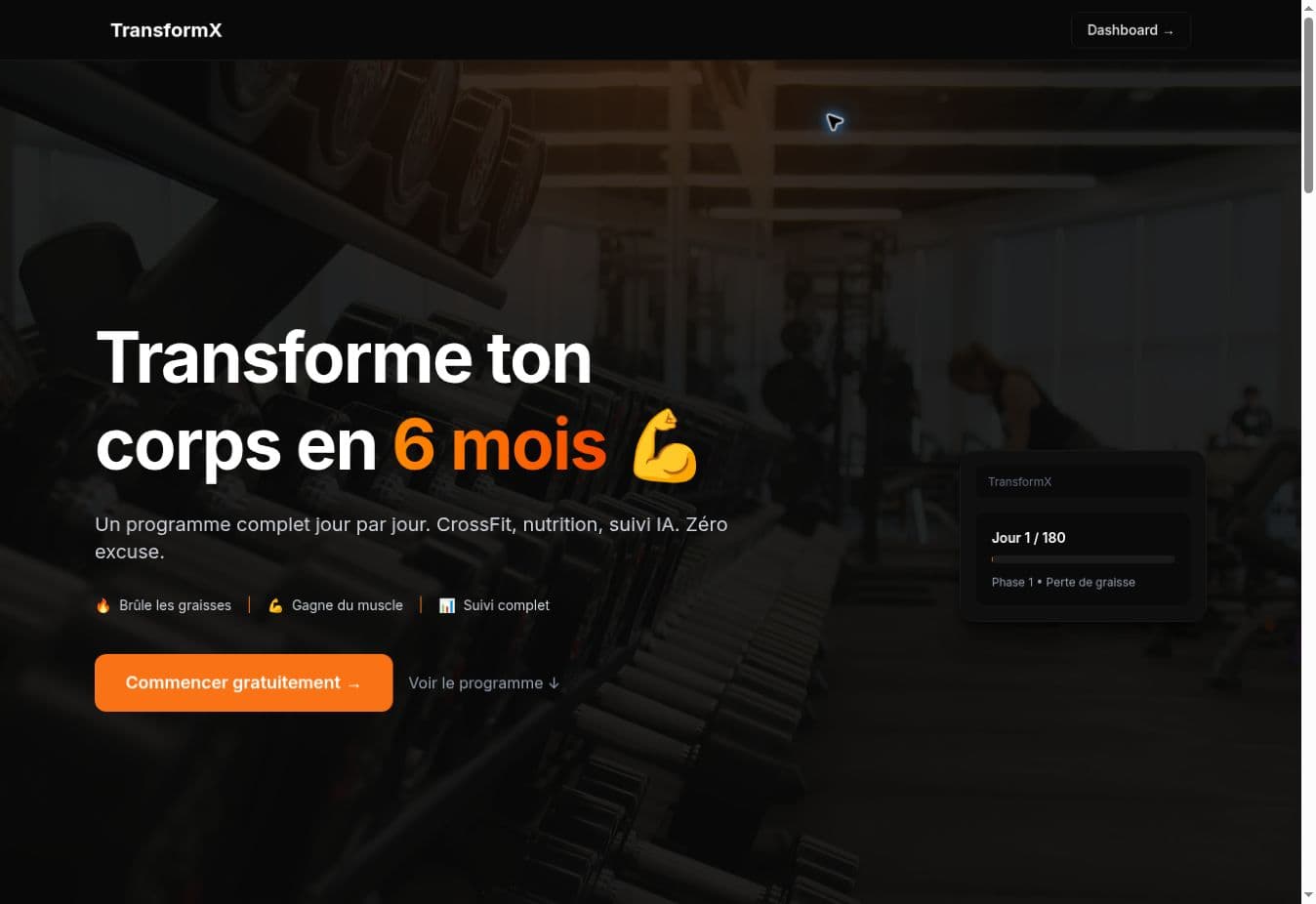 TransformX startpagina